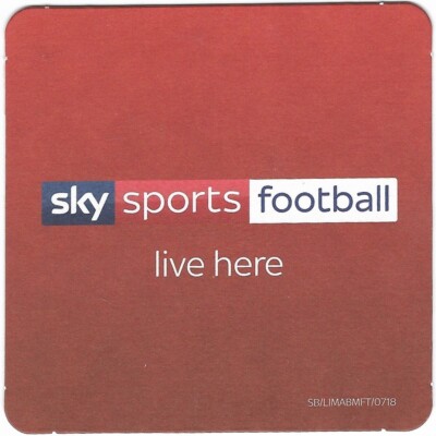 Sky Sports Fußball Live Here Werbe Bierdeckel