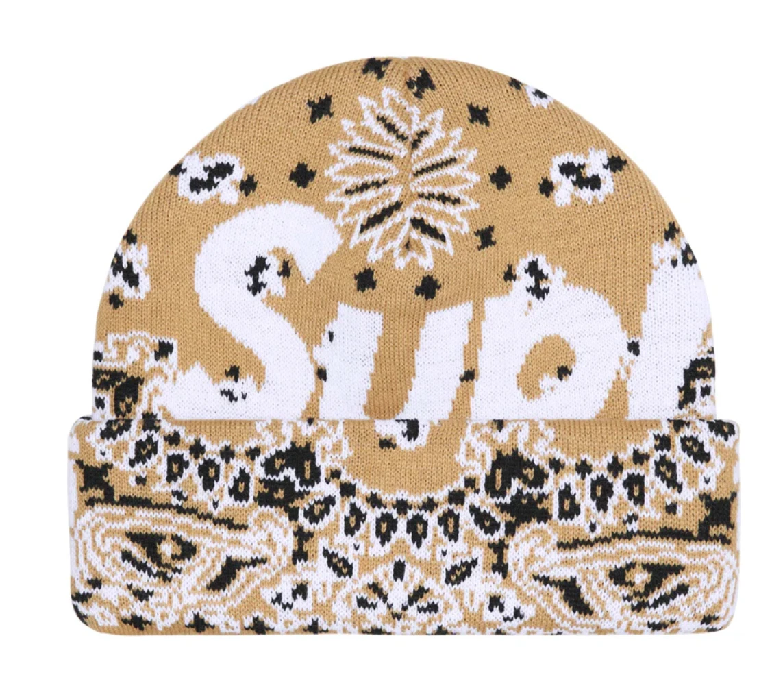 Bonnet marron Supreme Big Logo Beanie FW24