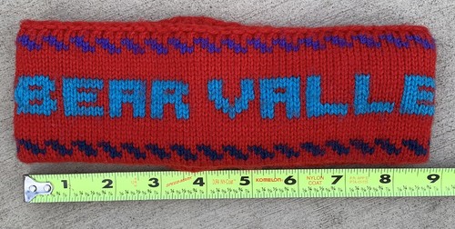 Vintage BEAR VALLEY Acrylic Headband Snow Winter Ski Snowboard Skiing - Picture 11 of 12
