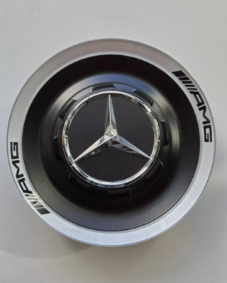 145mm Mercedes Benz W223 C118 W177 AMG Center Black Hub Cap NEW 00040057009283