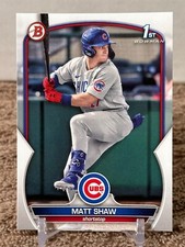 2023 Bowman Draft 1st Paper Prospect card Matt Shaw Chicago Cubs # BD-33