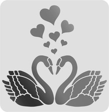 12"x12" Clear Plastic Stencil - Swan SC173