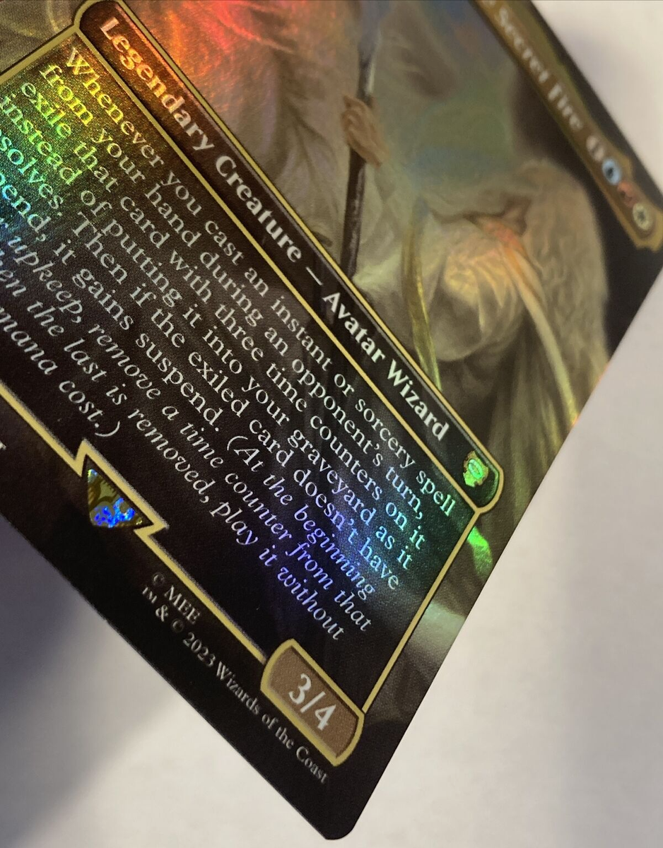 MTG Gandalf of the Secret Fire *BORDERLESS FOIL* The Lord of the