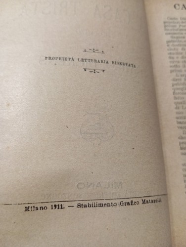 Libro Bibl.Universale n.133-134 La Casa Trista (1911) Edizioni Sonzogno - Foto 5 di 5