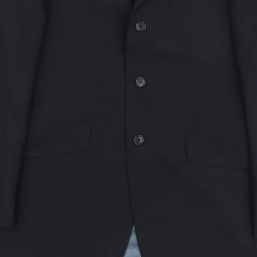 Marks and Spencer Mens Black Polyester Blend Blazer Size 38 Reg - Picture 10 of 10
