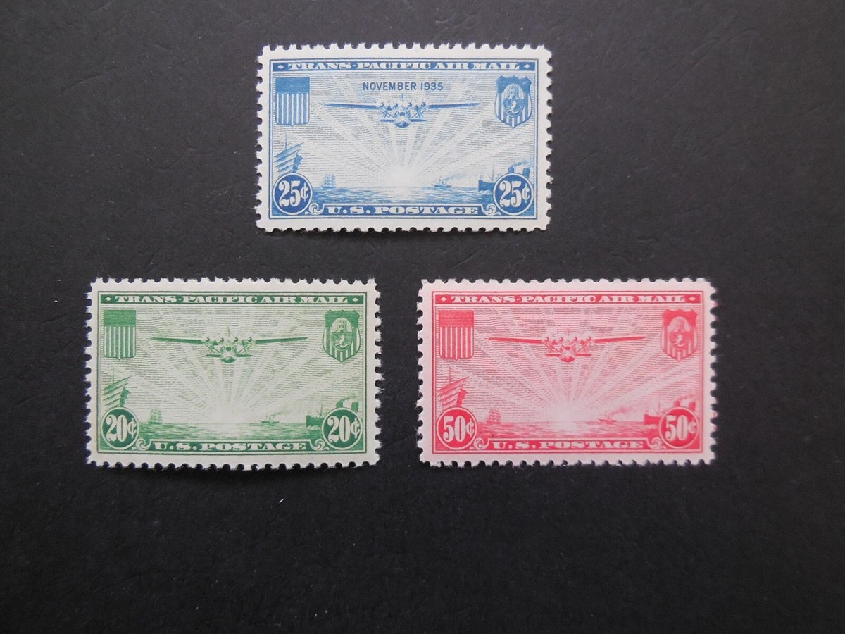 1935-1937 #C20 C21 C22 Transpacific Issues MNH OG VF #3f 