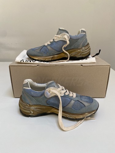 Golden Goose Running Dad Star Sneaker Gray Blue/Silver sz 35 New in Box - Picture 4 of 10