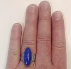 Sterling Silver Blue Lapis Lazuli Ring Size 9 (8.93 Grams) — photo 4