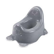 Töpfchen Hippo grau für Babys und Kinder stabiler Babytopf Anti-Rutsch STARS