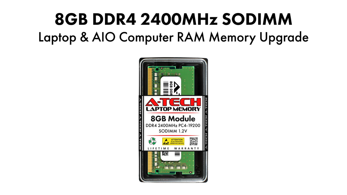 A-Tech 8GB DDR4 2400 PC4-19200 Laptop 260-Pin SODIMM Notebook