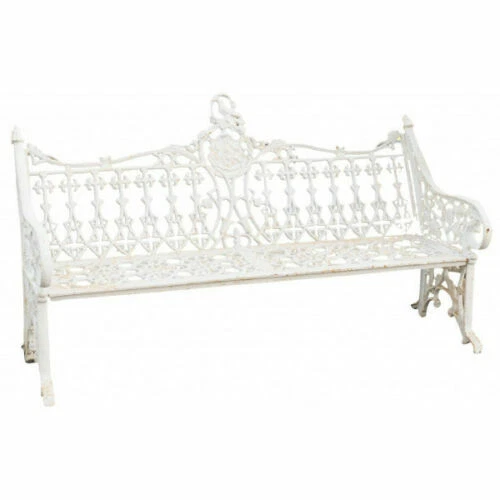 Arredamento da giardino e da esterno bianco in ghisa