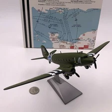 Wltk WWII US 101st Airborne C-47 L4 Transport Aircraft D-DAY 1/100 Diecast Model