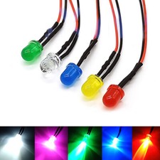 8mm Pre-Wired LED Bulb Light 3V 5V 6V 12V 24V 48V 110V 220V 380V Emitting Diode