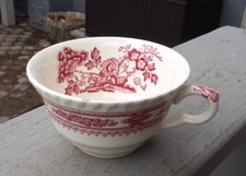 Vintage Antique Mason's Red Manchu Ironstone Floral Transferware Cup Teacup