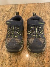 Merrell Trail Chaser Jr Hiking Shoes Youth Kids Size 5.5 M Blue Boys Slip On