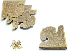 Metal Corner Guard， Box Corner Protectors 4Pcs Metal Decorative Corner Guard ...