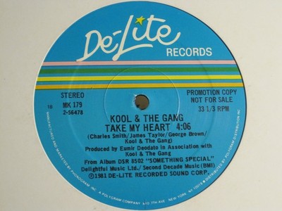 KOOL & THE GANG TAKE MY HEART 12'' ORIG 1981 DE-LITE MK-179 PROMO DISCO FUNK VG