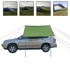 Army Green Car Roof Top Tent with Side Awning Perfect for Camping Lovers