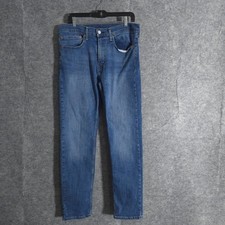 Levi's 502 Regular Taper Fit Jeans W34 L32 Blue Denim Men's Casual Pants Solid