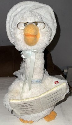 Mother Goose Animated Plush Toy Cuddle Barn Talking Reading Singing Glasses