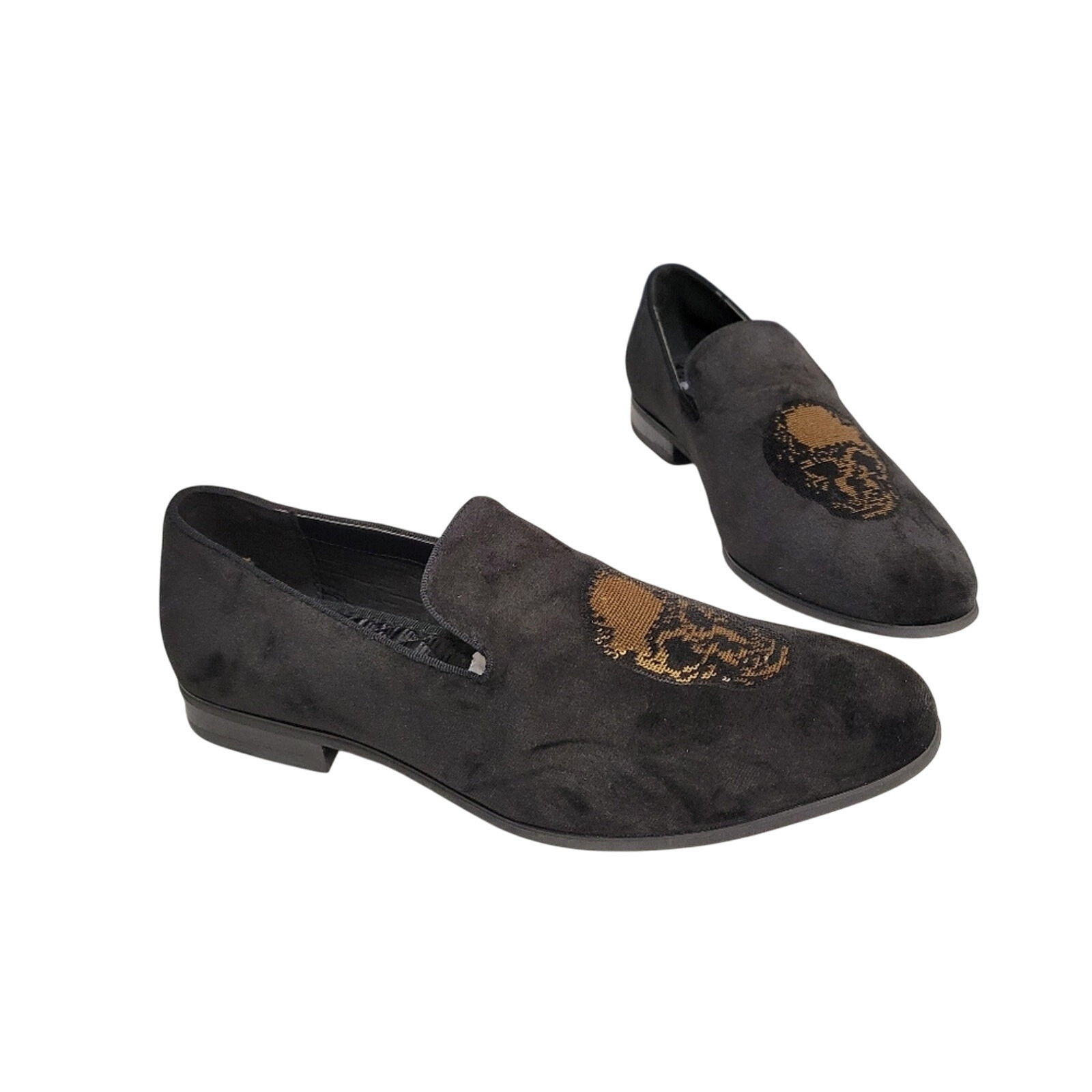 PANTOFOLA D’ORO Scarpe mocassino in velluto INC International Concepts Nova con teschio impreziosito