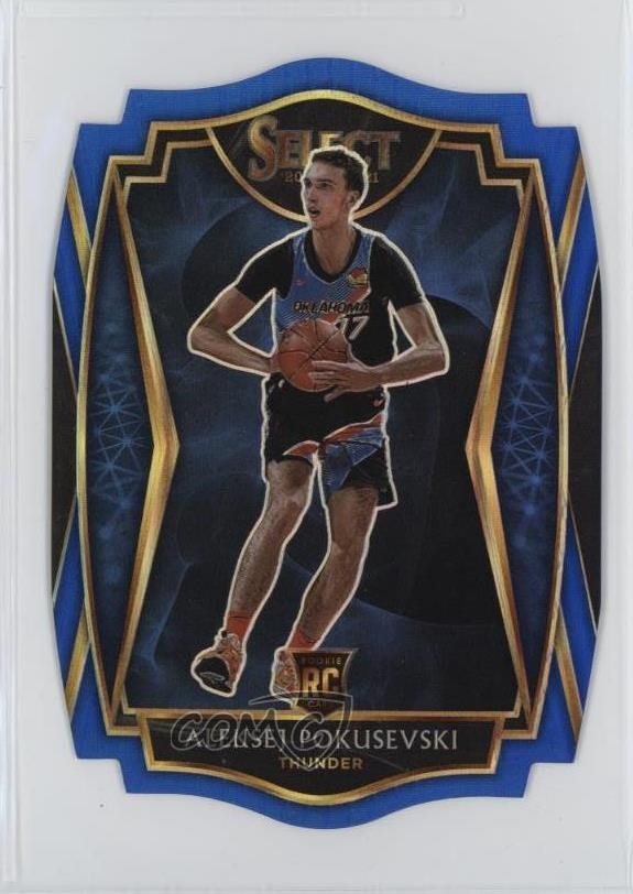 2020 Panini Select Premier Level Blue Prizm Die-Cut /249 Aleksej Pokusevski 0c7i