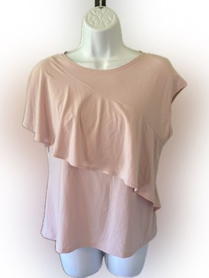 Clara Sun Woo Blush Pink Blouse Tee Size Small