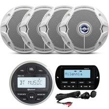 JBL PRV175 Bluetooth Receiver, 4X 6.5" Marine Speakers, USB/AUX Mount, Remote