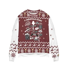 A Christmas Story Zeppelin Leg Lamp Pink Nightmare Knitted Ugly Christmas