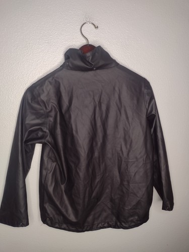 Helly Hansen Kids Youth Rain Jacket Size 8 128 Black Zip Collar Outdoor A16 - Picture 4 of 6