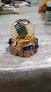 Adorable Dreidal in Glass Globe