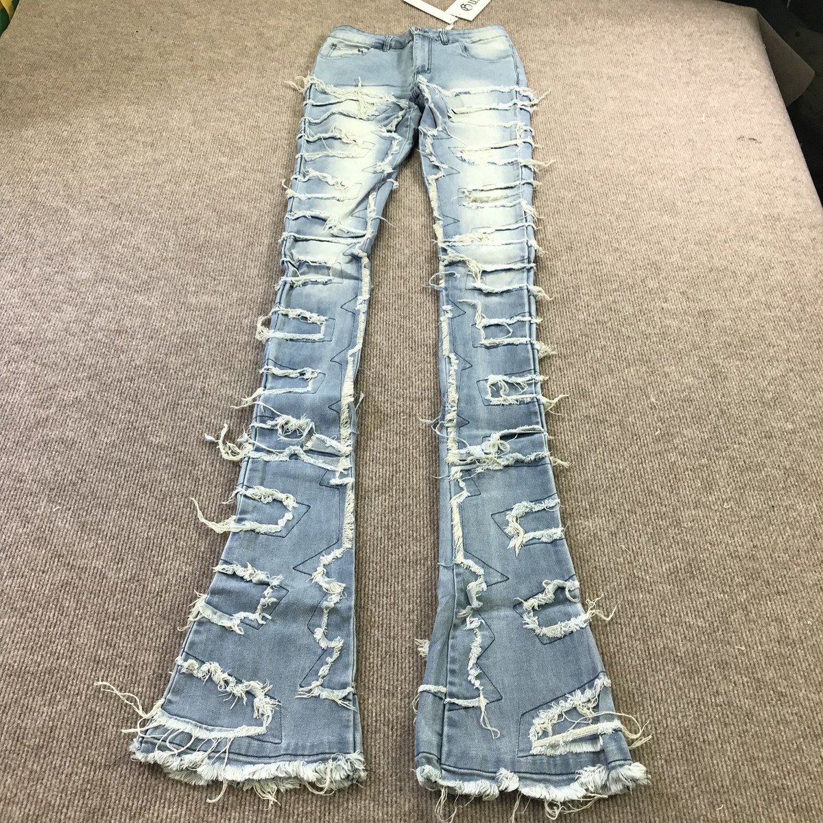 Guapi Jeans Womens 28 Distressed Flare Limited Edition Ripped
