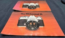 Nikon Nikkormat EL Camera Advertising Brochure   Original 1970s   Lot of two