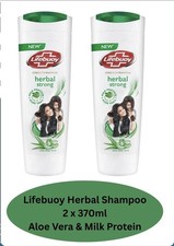 Lifebuoy 2 x 370ml Herbal Shampoo Lifeboy with Aloe Vera & Milk Protein for Hair