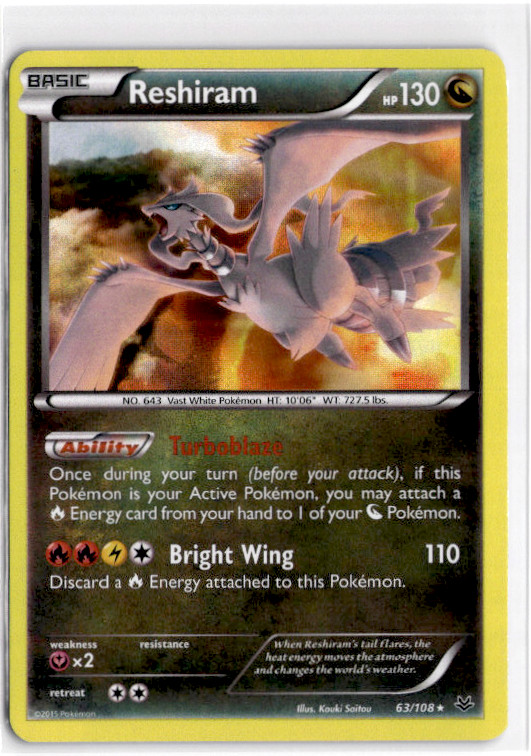 Reshiram #63 Pokemon Roaring Skies - LP