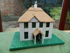 A Bayko compatible Fayko thatched 9 x 6 cottage roof , porch roof  chimney