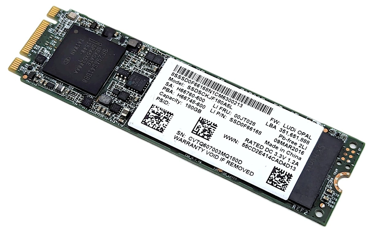 Intel M.2 Interface 180 GB Storage Capacity Solid State Drives for