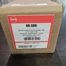 Oce 86-500 Check Plot Bond Paper 20# 24" x 300' 2" Core Ink Jet