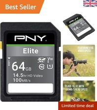 Reliable Elite 64GB SD Card - Class 10 UHS-I with Shock & Water Resistance