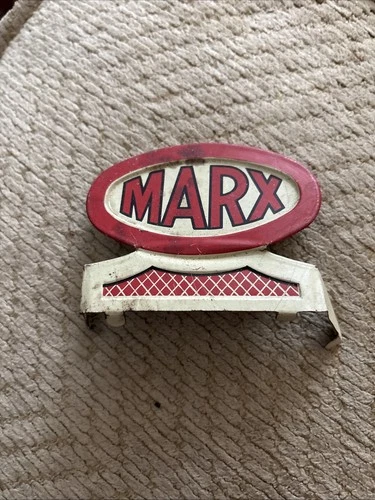 Marx Tin Litho Service Center Gas Station Top Sign Garage Vintage