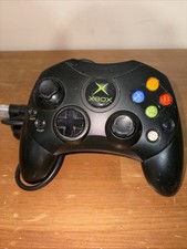 Original Microsoft Xbox Controller S Type Black X08-69873 OEM Wired TESTED WORKS