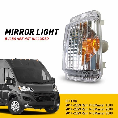 Passenger Side Mirror Turn Signal Lamp for 2014-2021 RAM PROMASTER 1500 2500