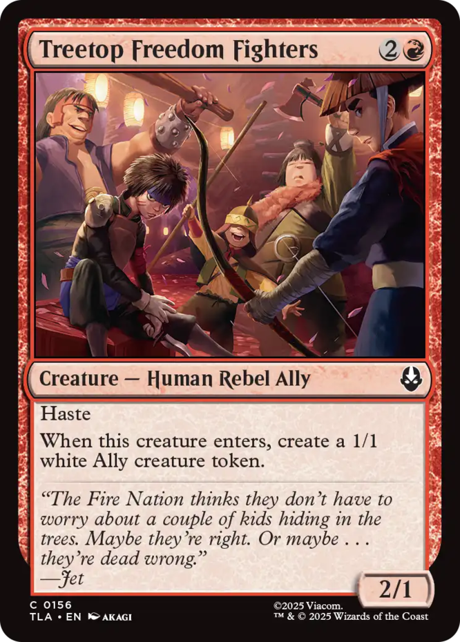 1x Treetop Freedom Fighters - Foil MTG Avatar: The Last Airbender