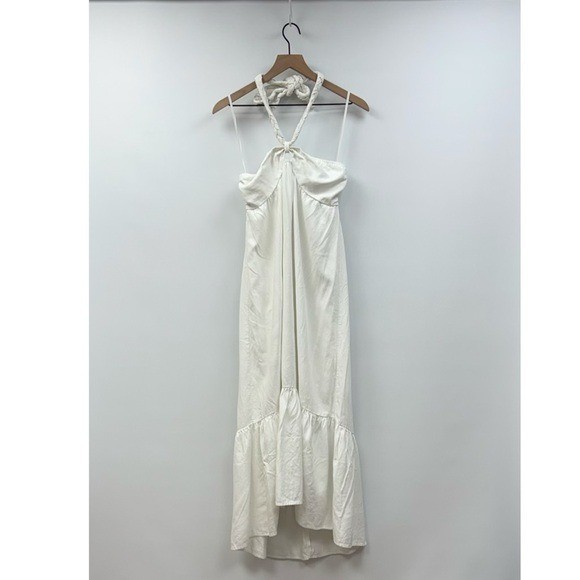 farm rio floral halter dress Farm Rio Off-White Coast Stars 3d Bodice Lenzing Ecovero Euroflax Maxi Dress, Coast Stars Off-White / XS main image 0