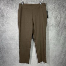 Fundamental Things Pants Women Size 14 Mocha Brown Stretch Solid.