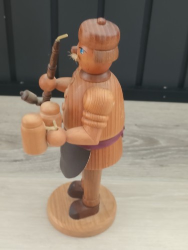 Bruciatore affumicatore incenso vintage Erzgebirge prodotto DDR Bartender Man Pipe 8,25"T - Foto 5 di 9