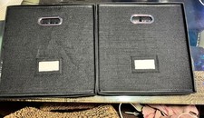 2 Vinyl Record Storage Boxes   Sturdy Crates for 100 LPs, Decorative  Du