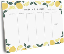 Weekly Planner Notepad - 9X7  Inches, 52 Tear off Sheets - Undated Desk Planner
