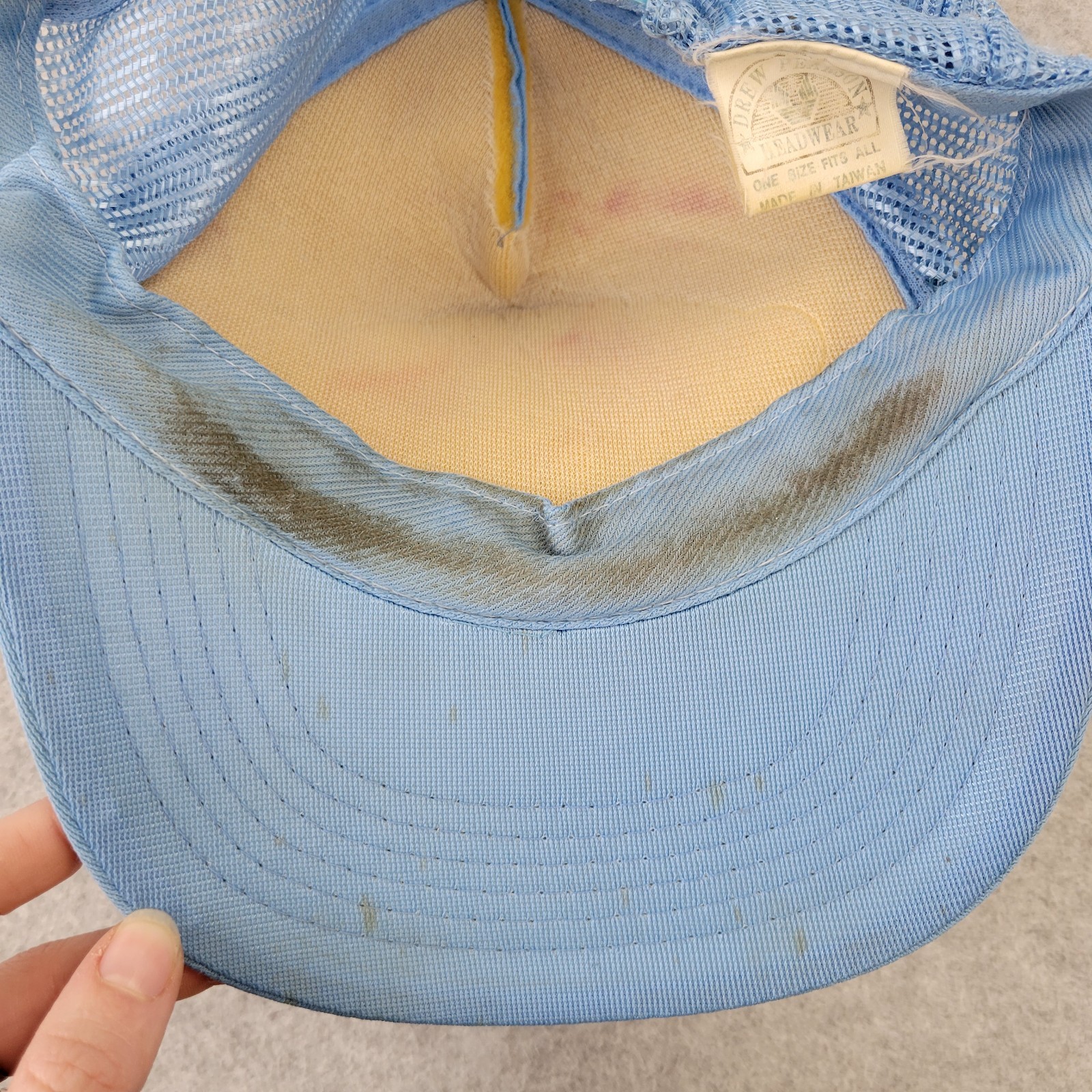 Houston Oilers NFL Snapback Hat Mens VTG 80s Drew Pearson One Size Trucker Cap image 9