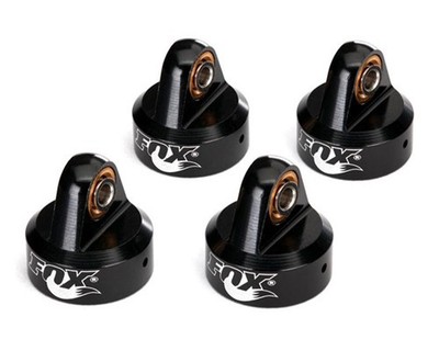Traxxas Aluminum GTR ''Fox '' Shock Caps (Black) (4) [TRA8456]